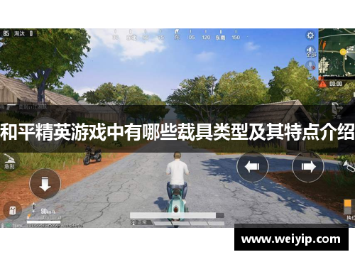 和平精英游戏中有哪些载具类型及其特点介绍