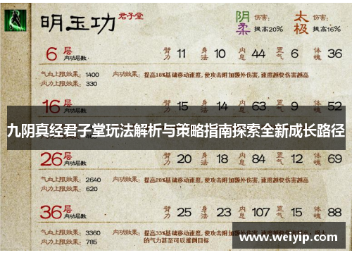 九阴真经君子堂玩法解析与策略指南探索全新成长路径